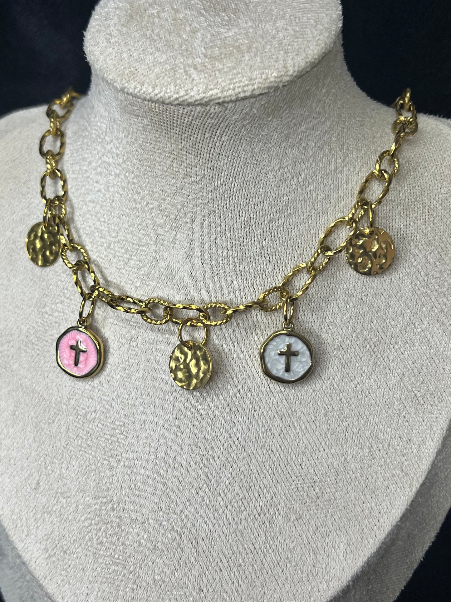 Collier croix double