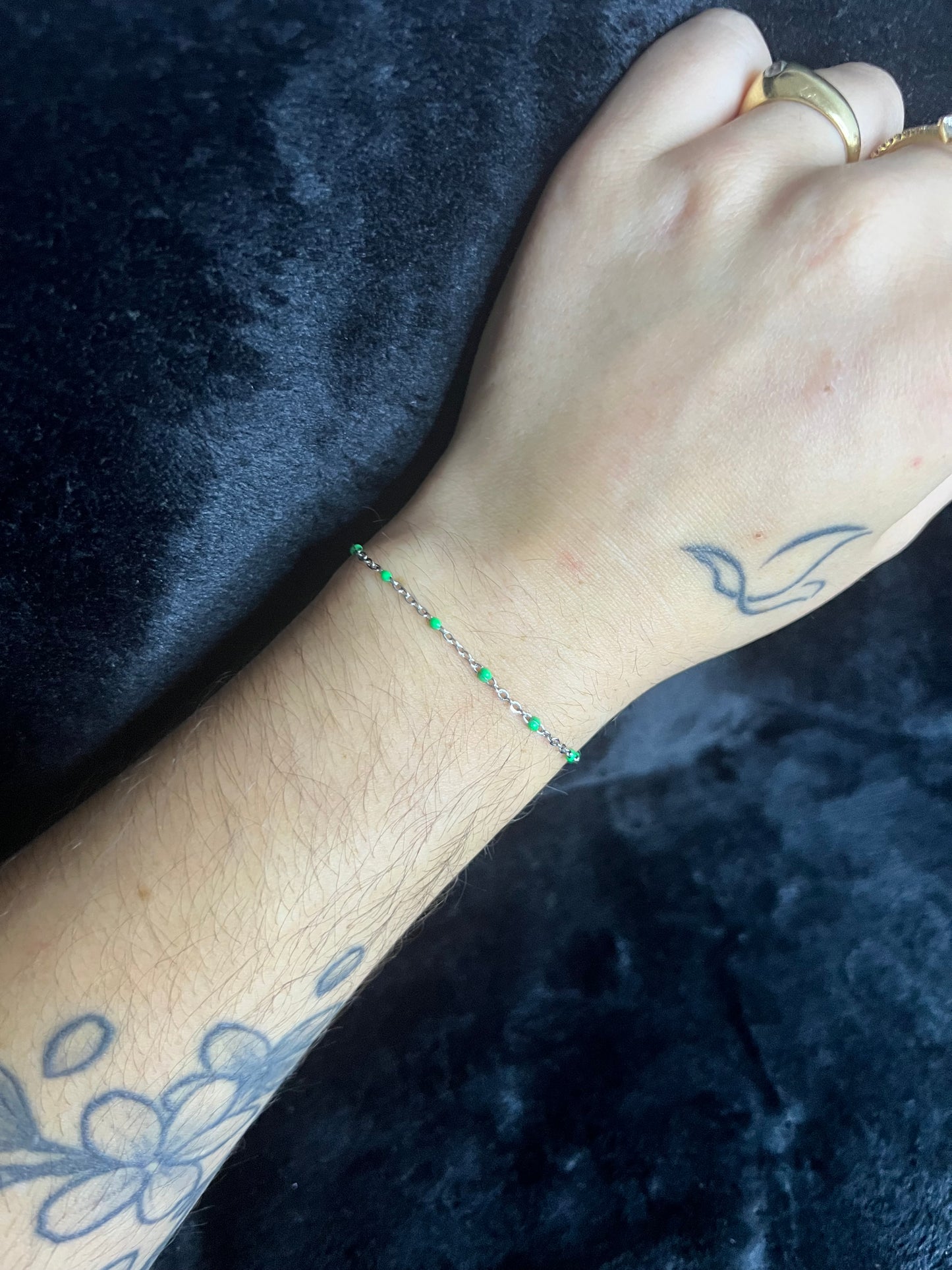 Bracelet Helena vert en acier inoxydable