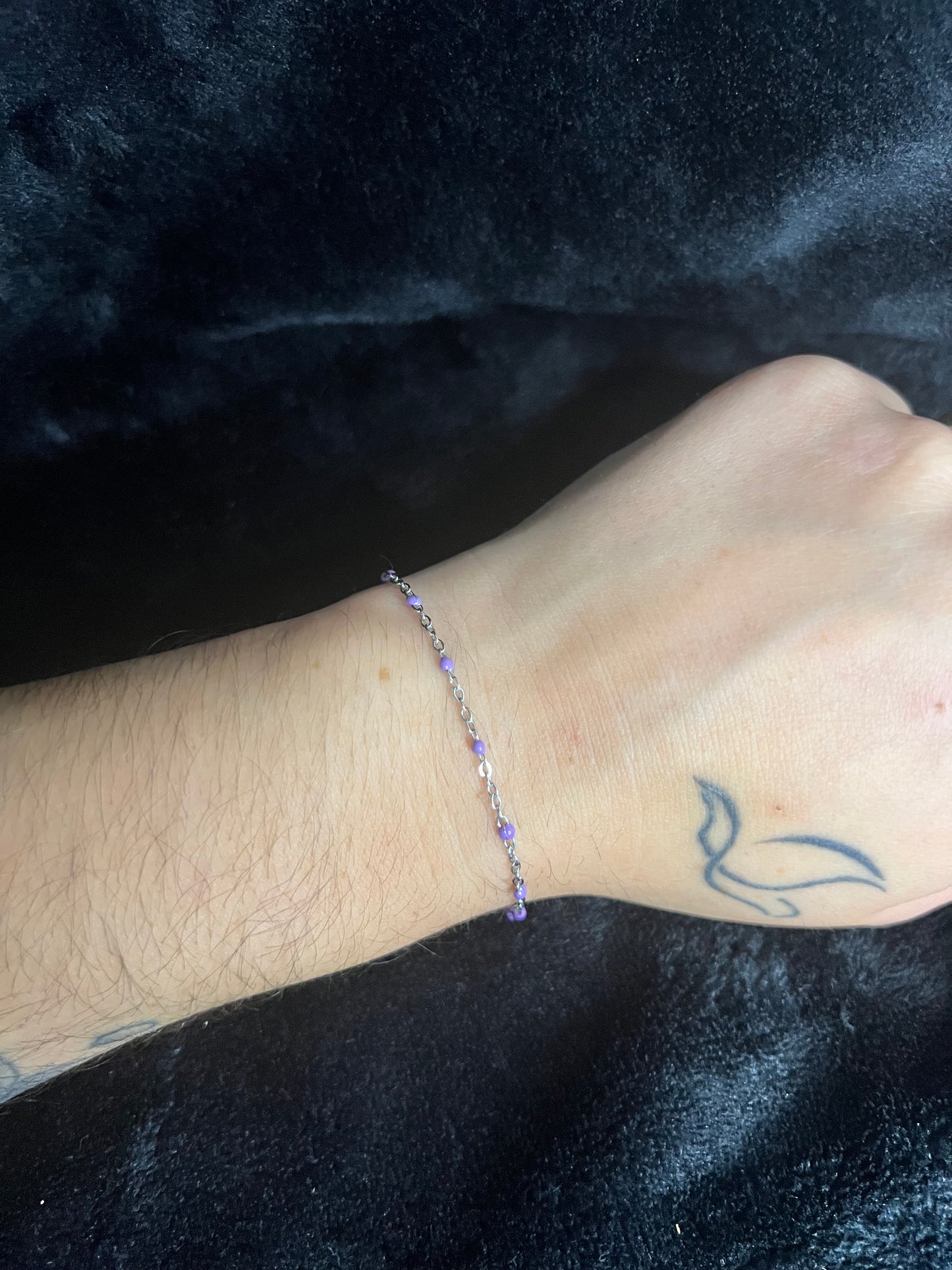 Bracelet Helena lila acier inoxydable