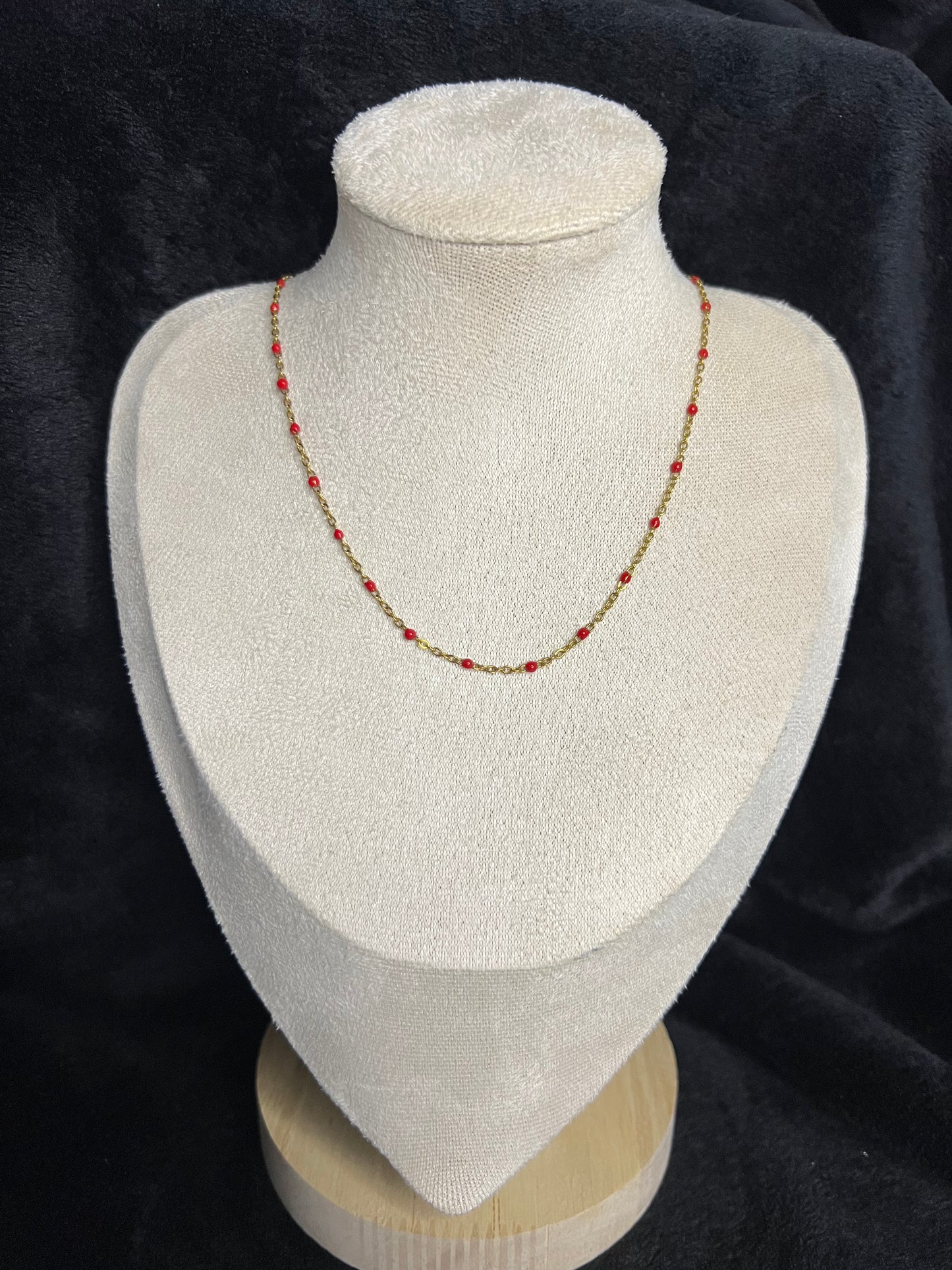 Collier Helena rouge