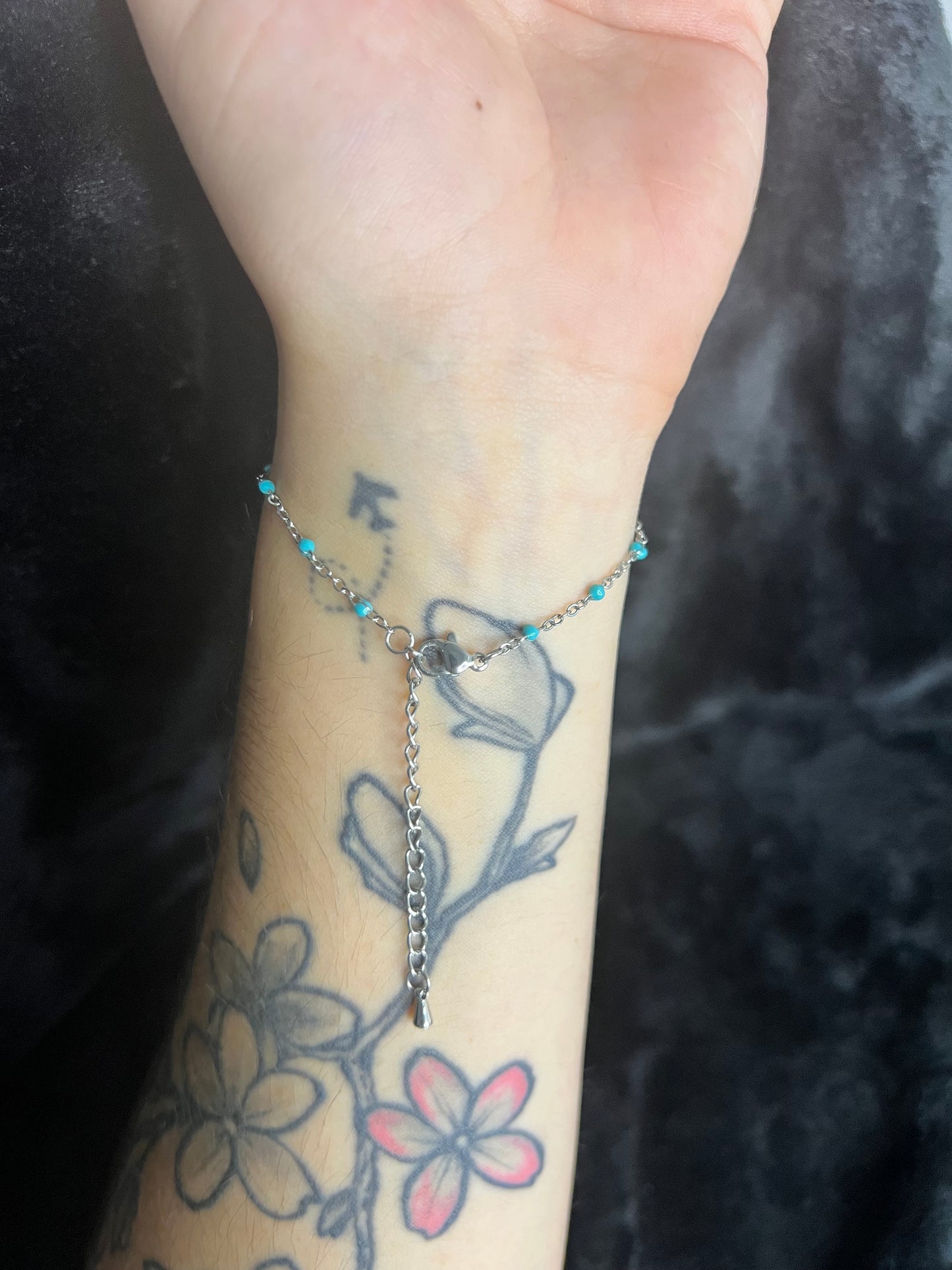 Bracelet Helena turquoise acier inoxydable