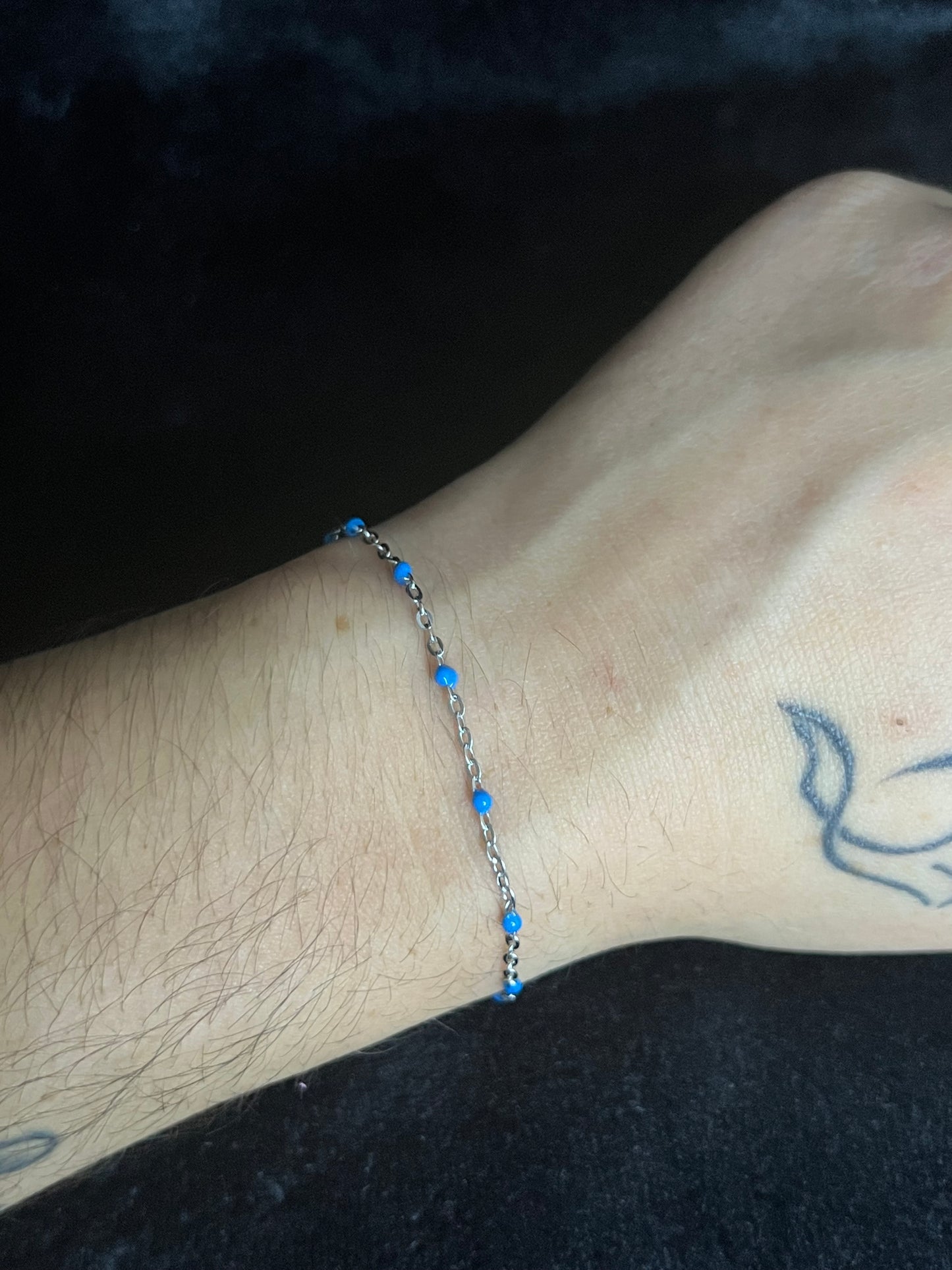 Bracelet Helena bleu acier inoxydable