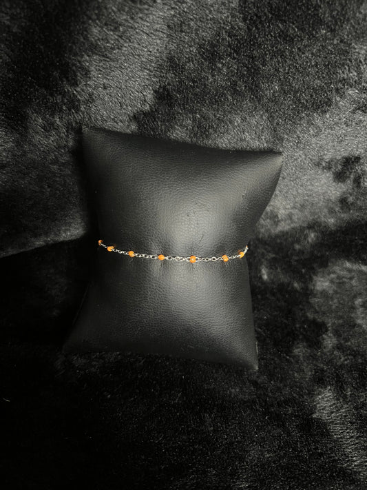 Bracelet Helena orange acier inoxydable
