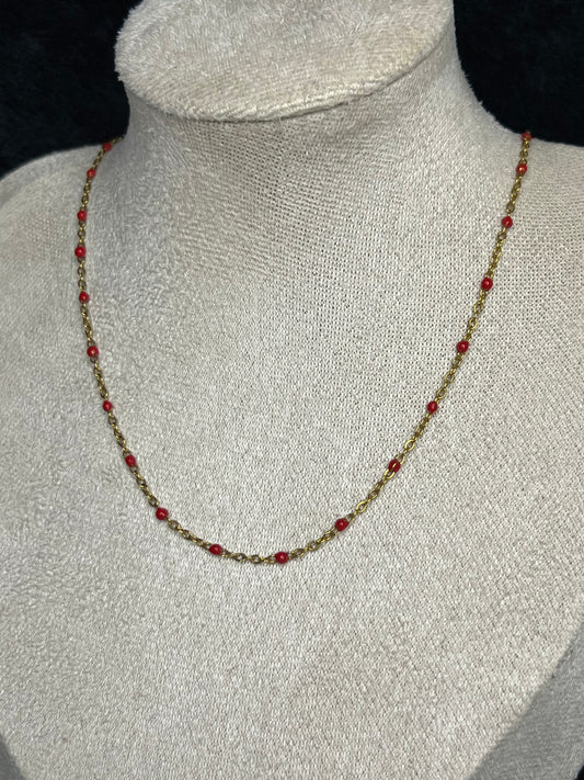 Collier Helena rouge
