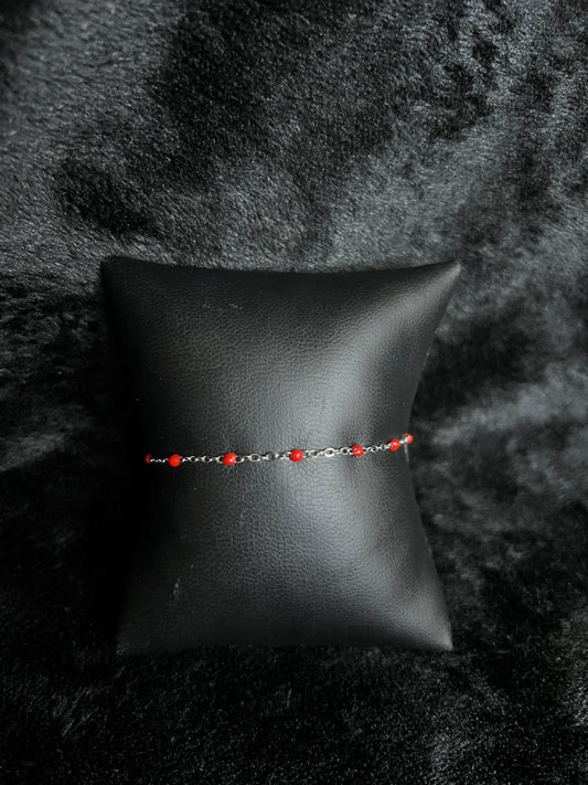 Bracelet Helena rouge acier inoxydable