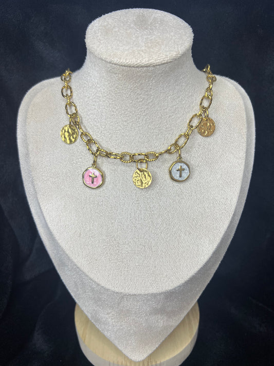 Collier croix double