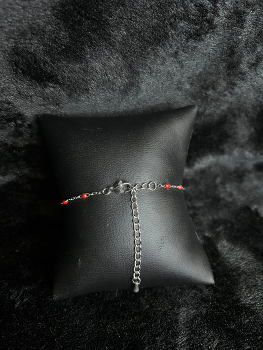 Bracelet Helena rouge acier inoxydable